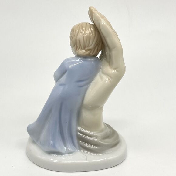 VTG Roman Valencia Collection "Palm of My Hand" Boy 4” Figurine Porcelain Blue - Picture 3 of 6